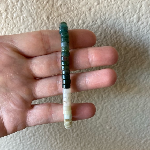 Handmade Jasper and Amazonite Heishi Bracelet - Picture 4 of 11